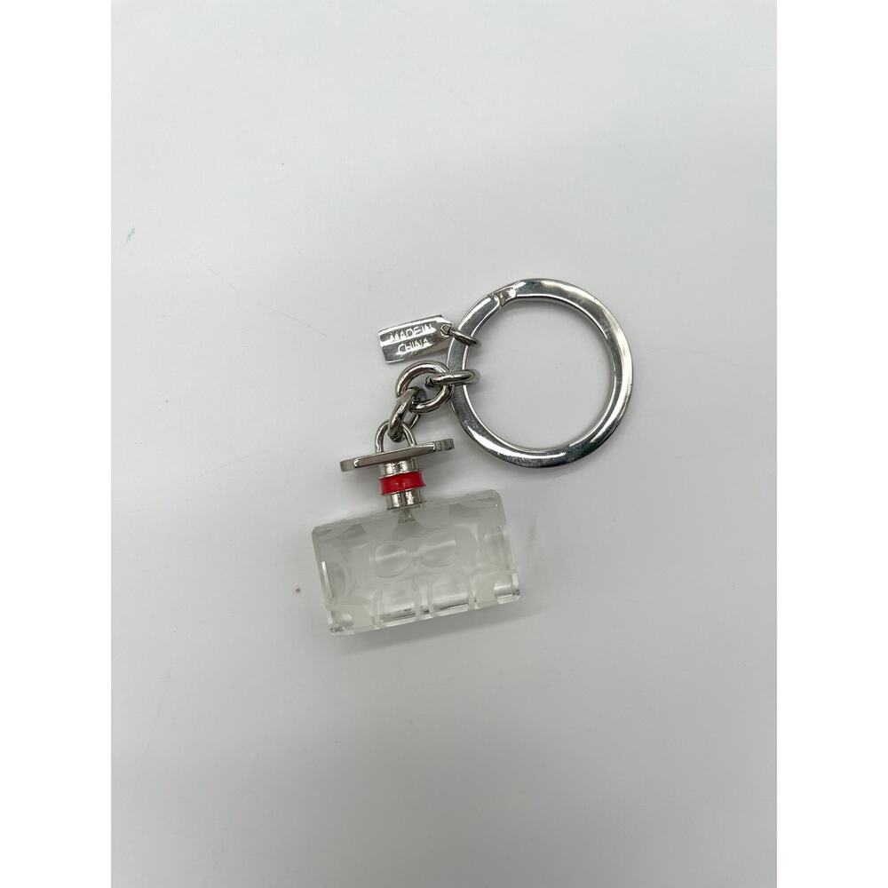 COACH Bag Charm Key Chain, Perfume Bottle with Signature Pattern - Picture 3 of 7